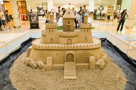 A hard compaction sand sculpture.