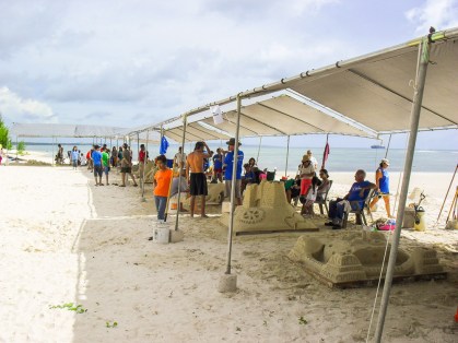 Team building sand sculpting workshop.